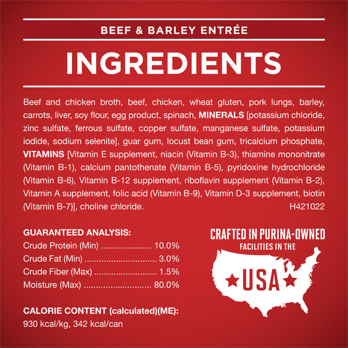 Purina ONE Tender Cuts in Gravy Chicken and Brown Rice, and Beef and Barley Entrees Wet Dog Food Variety Pack