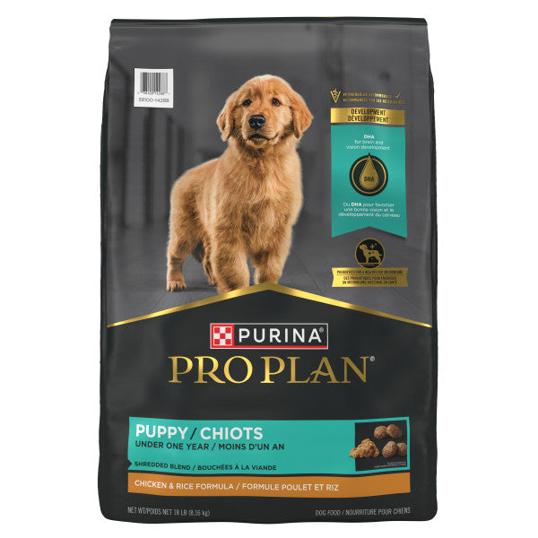 Purina Pro Plan High Protein Puppy Food Shredded Blend Chicken & Rice Formula