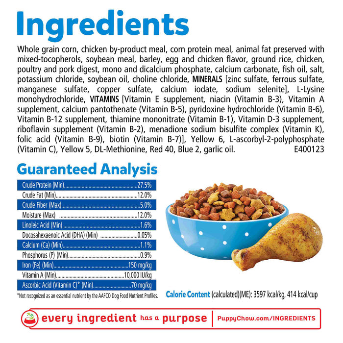 Purina Puppy Chow High Protein Dry Puppy Food, Complete With Real Chicken