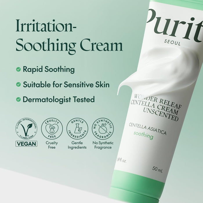 Purito Wonder Releaf Centella Facial Cream Unscented (50ml)