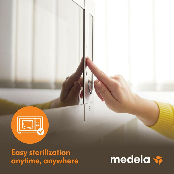 Quick Clean Micro-Steam Sterilization Bags by Medela.