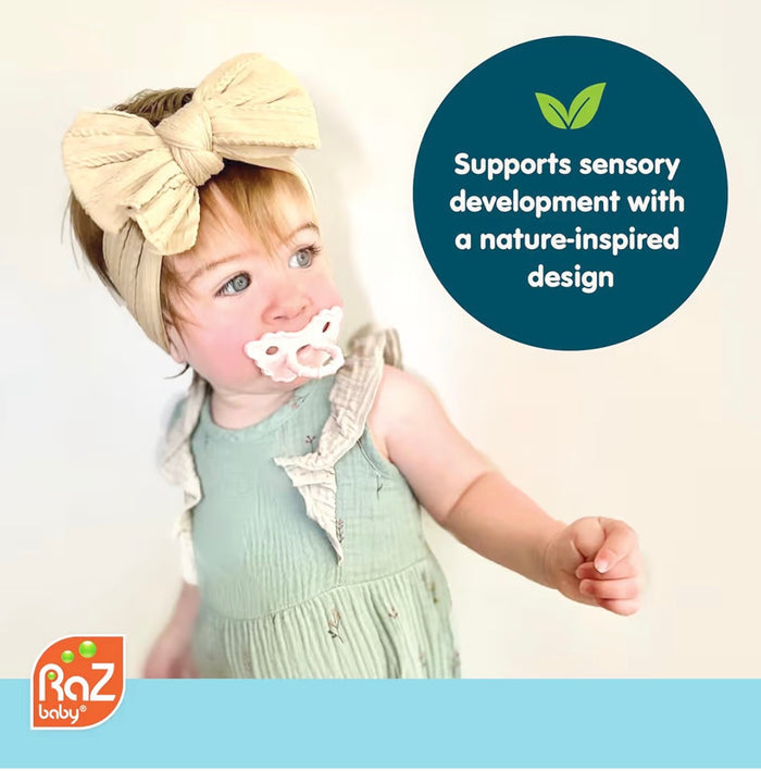 RaZbaby Chompy Teether Soft Silicone Teething Toy for Infants & Babies (3Months+)