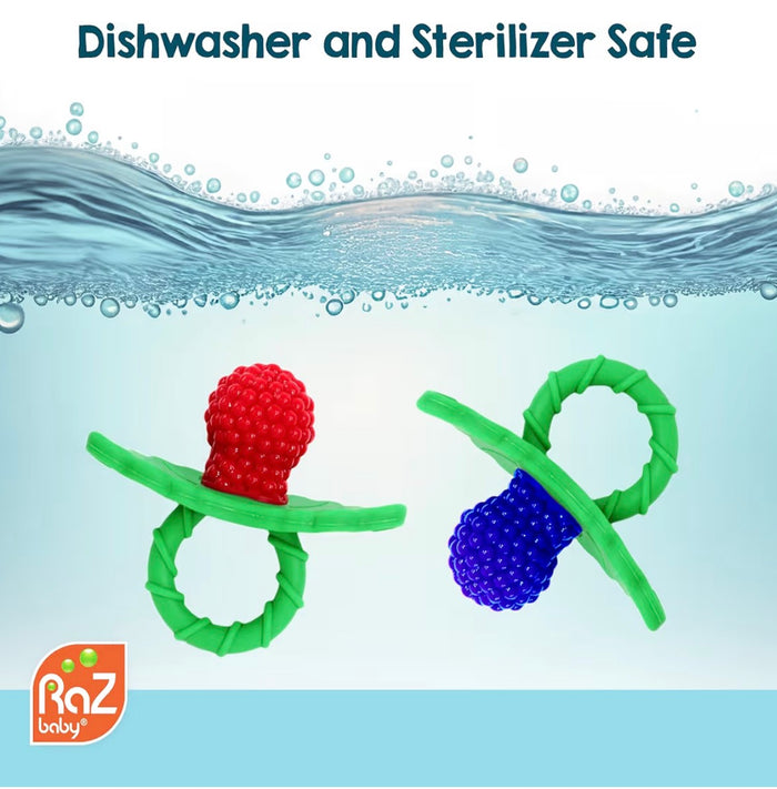 RaZbaby Chompy Teether Soft Silicone Teething Toy for Infants & Babies (3Months+)