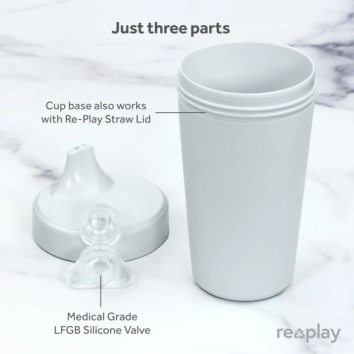 Re-Play Sippy Reusable Spill Proof Cups for Kids - Set of 4 (10 Oz)