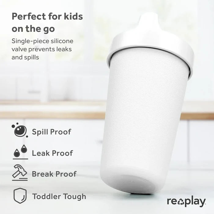 Re-Play Sippy Reusable Spill Proof Cups for Kids - Set of 4 (10 Oz)