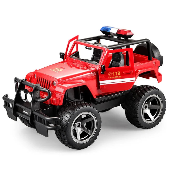 Sam Toys Double E 1:12 Jeep Remote Control Fire Rescuer (Red/Black)
