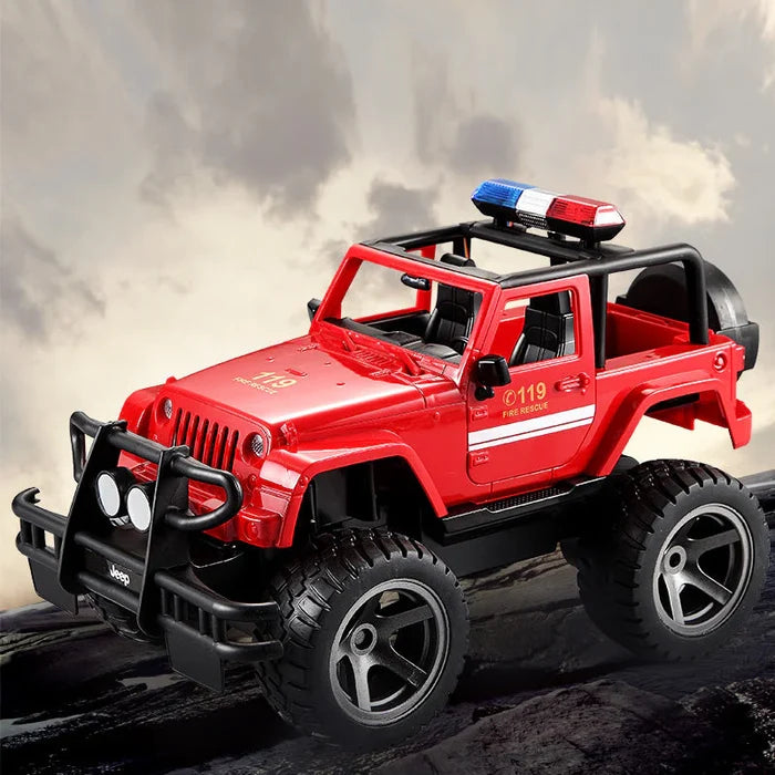 Sam Toys Double E 1:12 Jeep Remote Control Fire Rescuer (Red/Black)