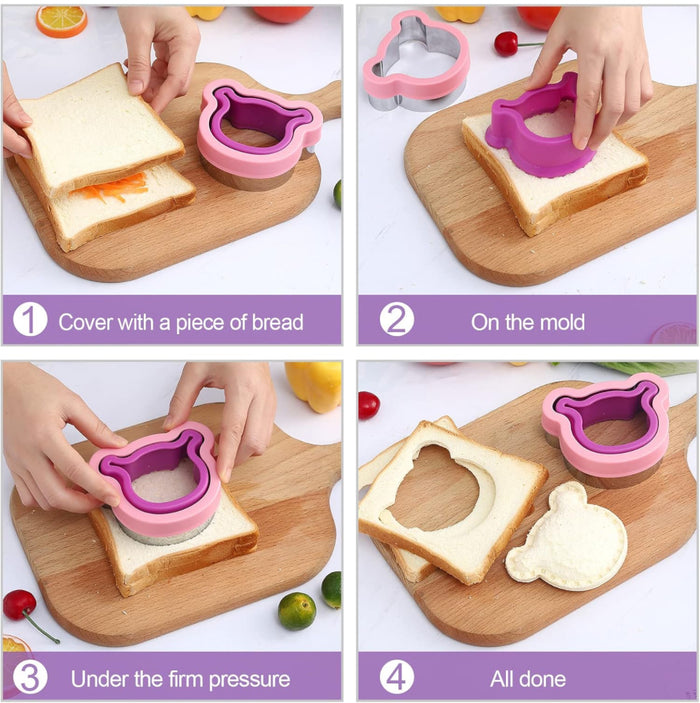 Sandwich Cutter and Sealer Set,4pcs