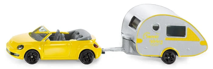 Siku Die Cast Car With Trailer Caravan
