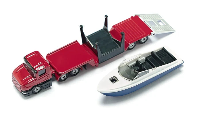 Siku Die Cast Low Loader With Boat