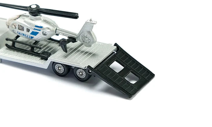 Siku Die Cast Low Loader With Helicopter
