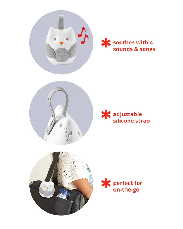 Skip Hop Stroll & Go Portable Baby Soother Owl (White Grey)