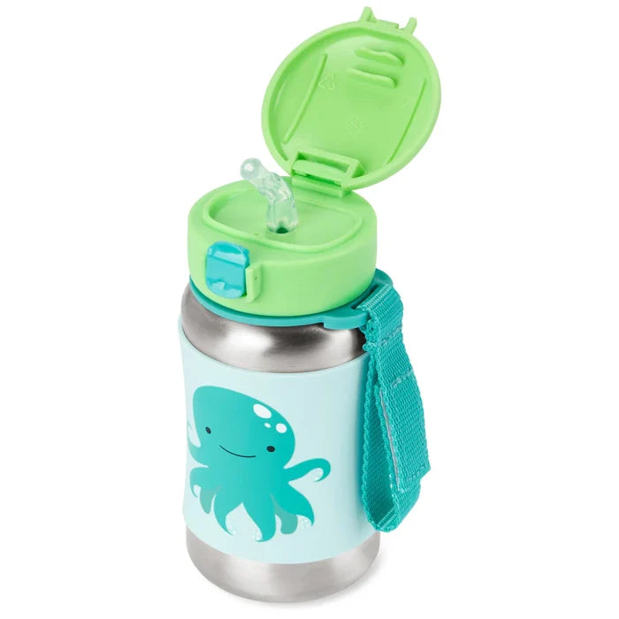 Skip Hop Zoo Stainless Steel Straw Bottle (Octopus)