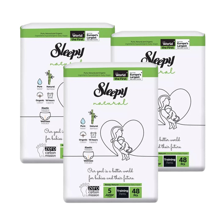 Sleepy Natural Pants-Size 5 Pack of 3