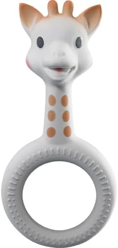 Sophie La Girafe Ring Teether So'Pure Natural Rubber Gift Box Brown & White