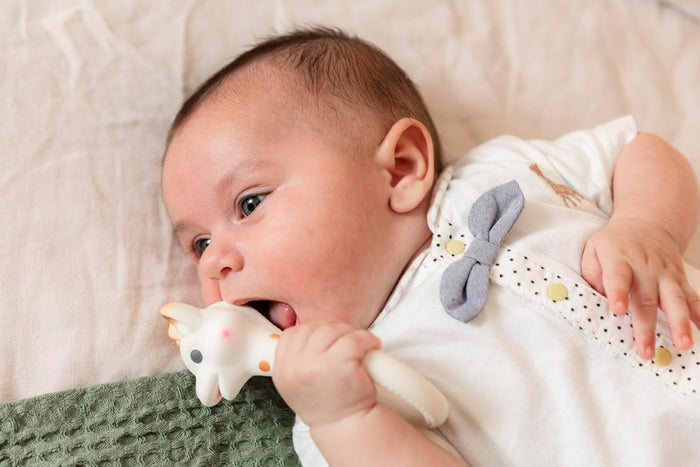 Sophie La Girafe Ring Teether So'Pure Natural Rubber Gift Box Brown & White