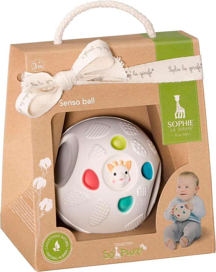 Sophie La Girafe Senso'Ball Multi Textured With 2 Grip So'Pure Gift Box Multicolour