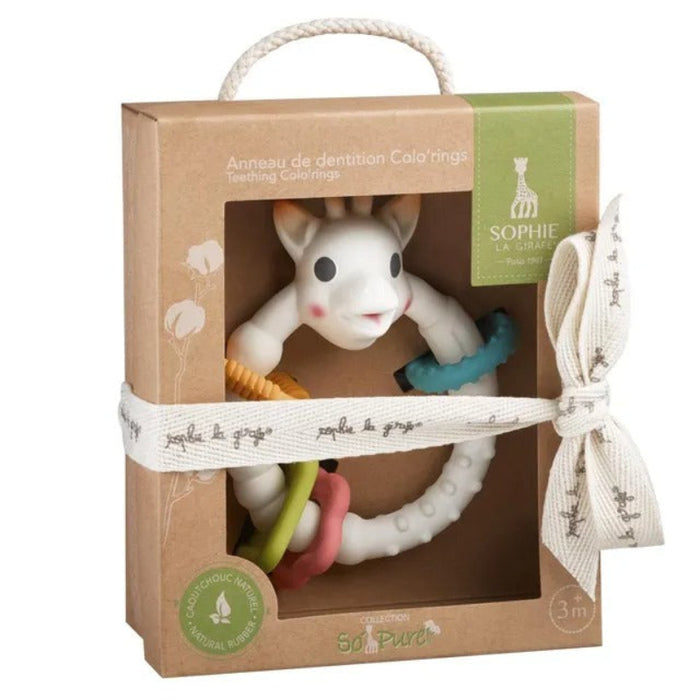 Sophie La Girafe So'Pure Teething Colo'Rings Brown White