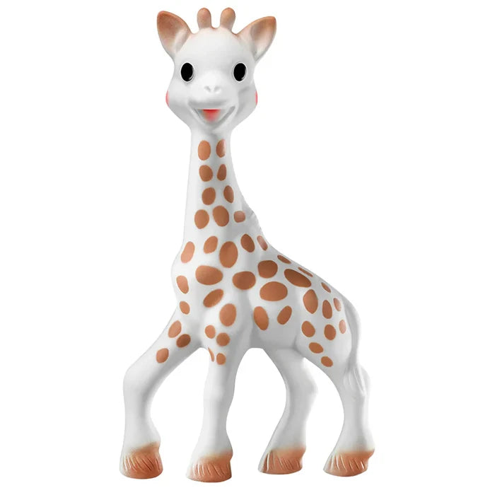 Sophie La Girafe Teether Toy Giraffe So'Pure Natural Rubber Gift Box Brown & White
