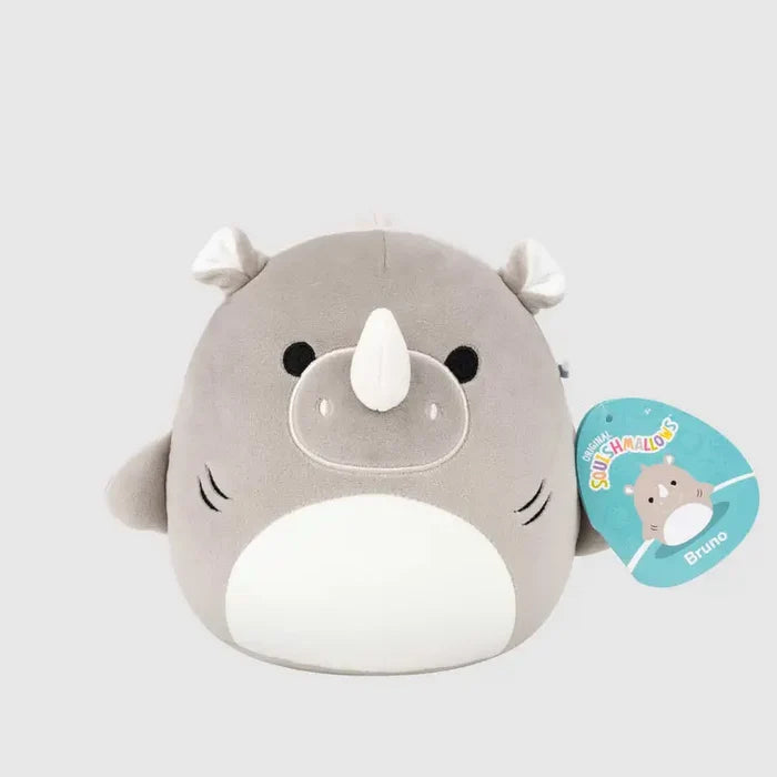 Squishmallows Bruno Grey Rhino Shark Plush 7.5-Inch