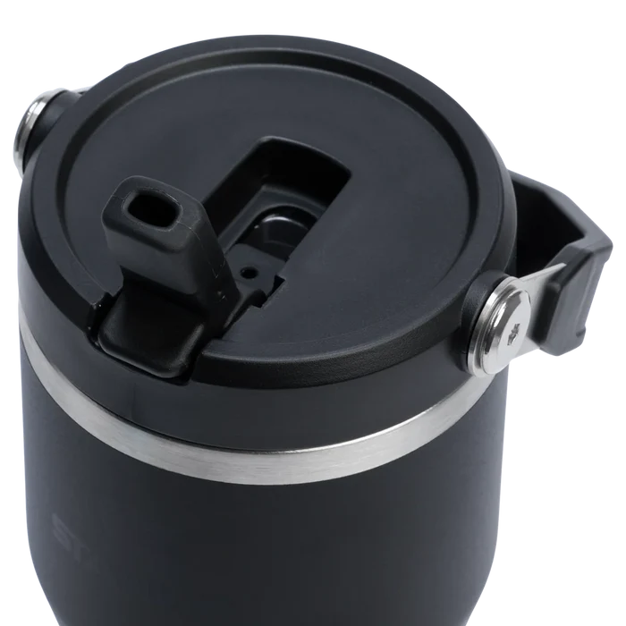 Stanley Ice Flow Flip Straw Tumbler (Black, 590ml)