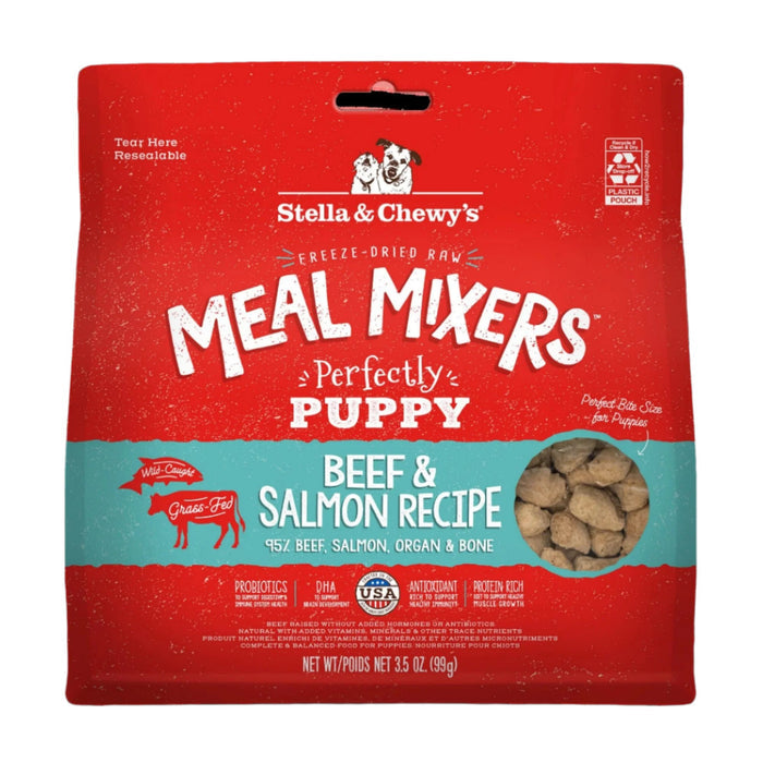 Stella & Chewy's Freeze Dried Raw Perfectly Puppy Meal Mixers Beef & Salmon Recipe