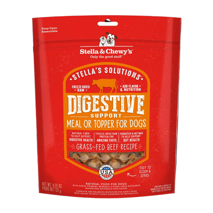 Stella & Chewy's Stella's Solutions Digestive Boost Freeze-Dried Raw Grass-Fed Beef Dinner Morsels Dog Food