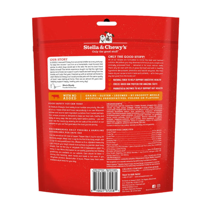 Stella & Chewy's Stella's Solutions Digestive Boost Freeze-Dried Raw Grass-Fed Beef Dinner Morsels Dog Food