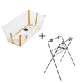 Stokke Flexi Bath Mickey + Foldable Stand Bundle White Grey