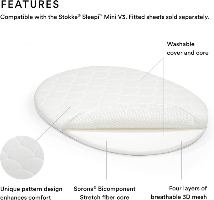 Stokke Sleepi Mini Mattress Only (White)
