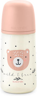 Suavinex Polypropylene Silicone Feeding Bottle (Wild & Free, 270ml)