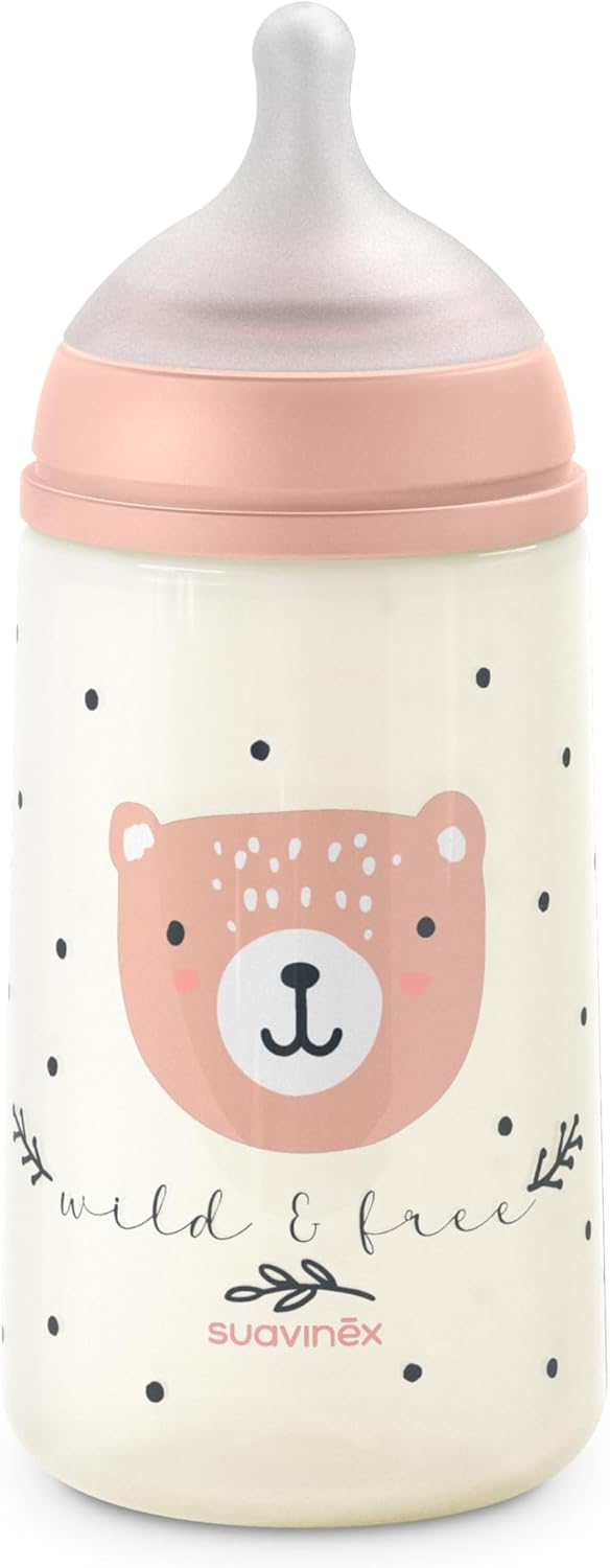 Suavinex Polypropylene Silicone Feeding Bottle (Wild & Free, 270ml)