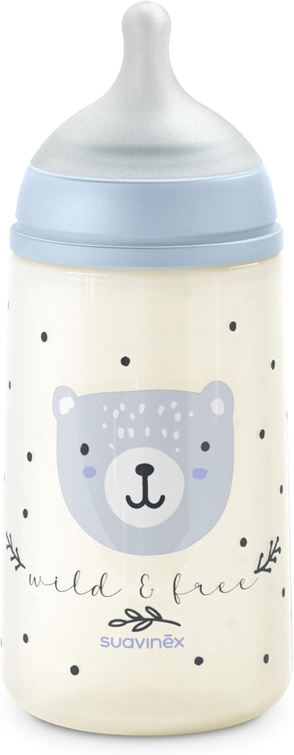 Suavinex Polypropylene Silicone Feeding Bottle (Wild & Free, 270ml)