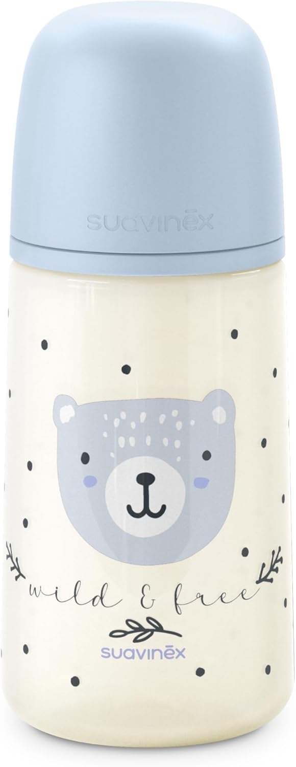 Suavinex Polypropylene Silicone Feeding Bottle (Wild & Free, 270ml)