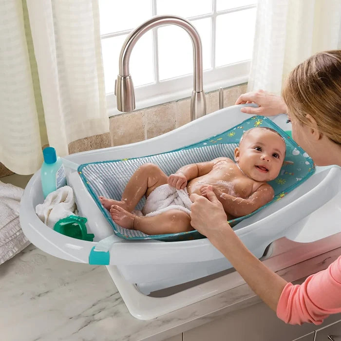 Summer Infant Comfy Clean Deluxe Newborn to Toddler Baby Bathtub (0-24 Months)