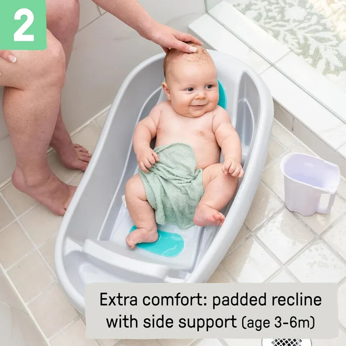 Summer Infant Comfy Clean Deluxe Newborn to Toddler Baby Bathtub (0-24 Months)
