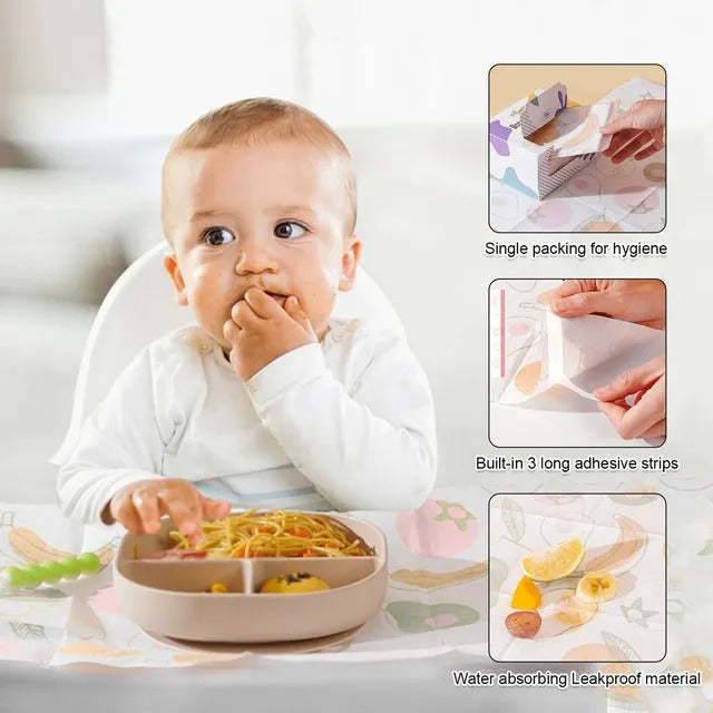 Sunveno Baby Feeding Disposable Travel Multipurpose Placemats – 20Pcs