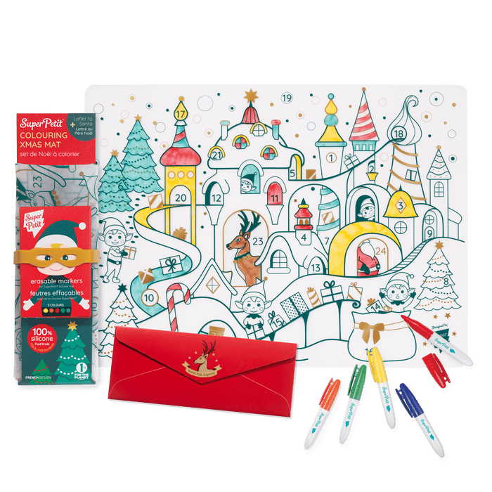Super Petit Colouring Playmat (Christmas Village)