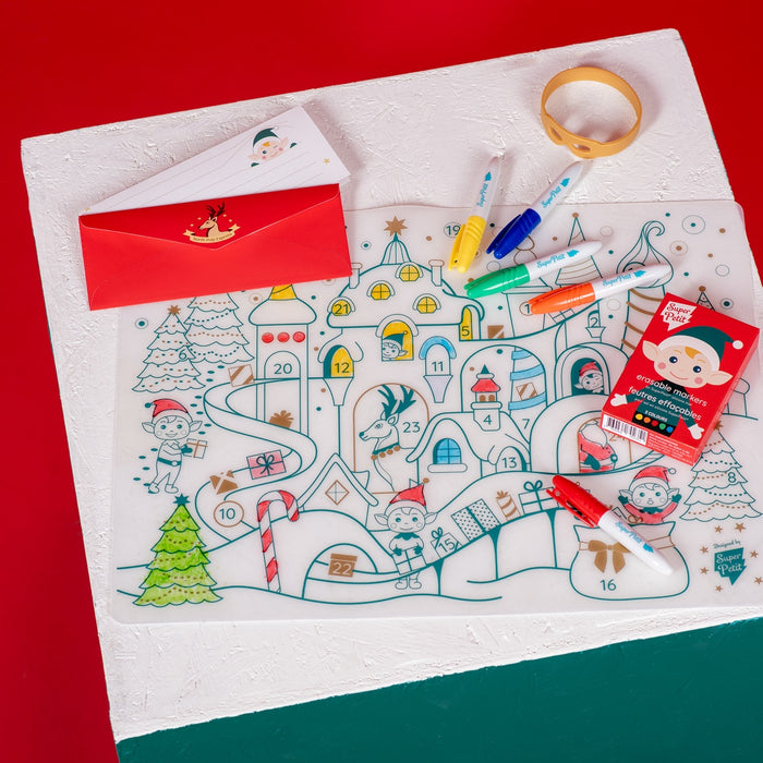 Super Petit Colouring Playmat (Christmas Village)
