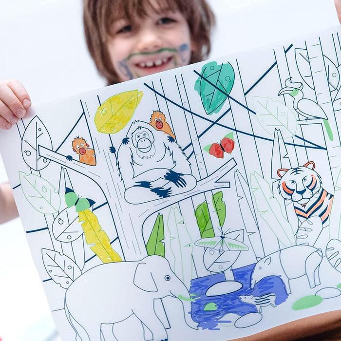 Super Petit Colouring Playmat Wildlife Collection