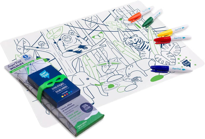 Super Petit Colouring Playmat Wildlife Collection