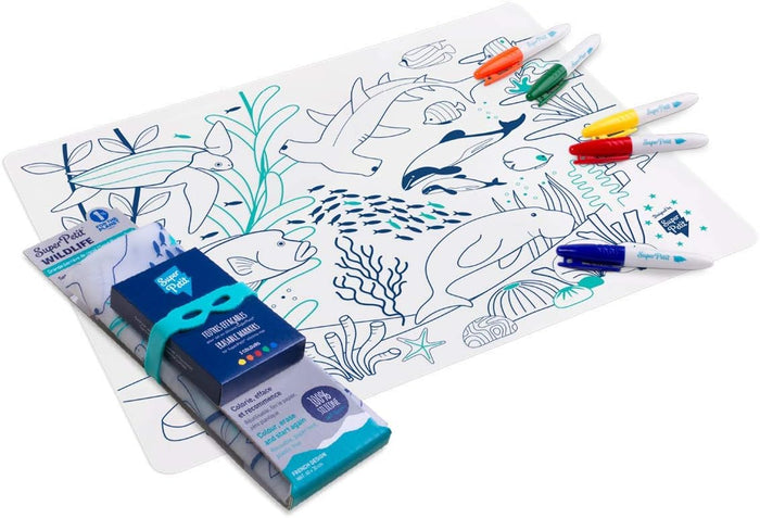 Super Petit Colouring Playmat Wildlife Collection