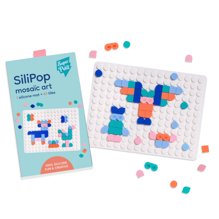 Super Petit Silipop Travel Game Silicone White Mat + 65 Tiles