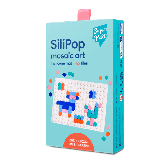 Super Petit Silipop Travel Game Silicone White Mat + 65 Tiles
