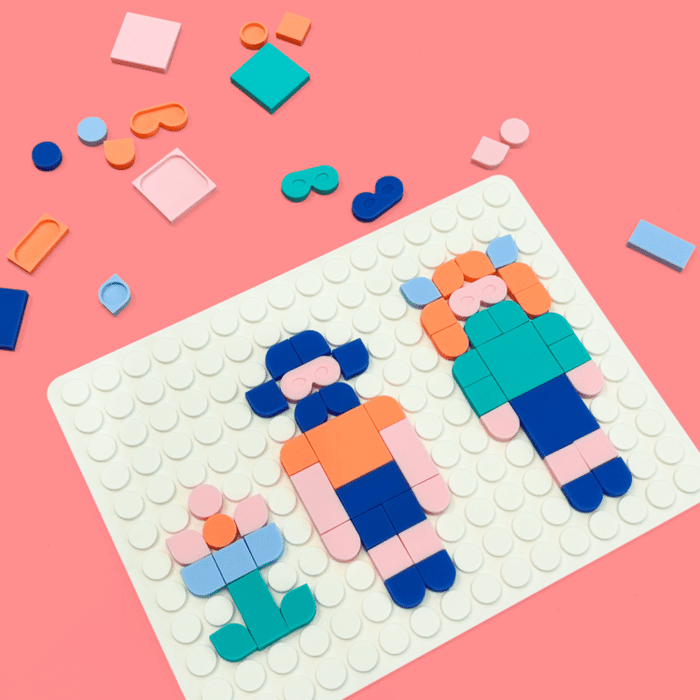 Super Petit Silipop Travel Game Silicone White Mat + 65 Tiles