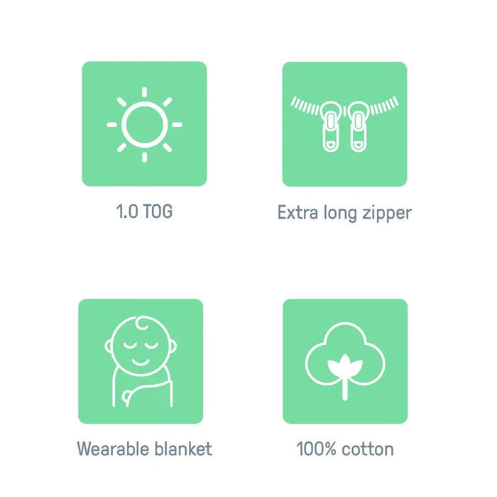 SwaddleMe by Ingenuity Night Sack Sleeper 1-Pack - Flock Together (3-18 Months, 2.5 TOG)