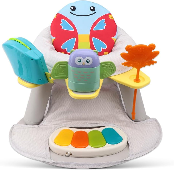 Teknum 2 In 1 Dining Chair Toddler Play Seat With Pedal Piano (Butterfly)