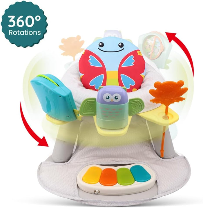 Teknum 2 In 1 Dining Chair Toddler Play Seat With Pedal Piano (Butterfly)