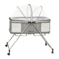 Teknum 3-In-1 Baby Cot Cradle With Mosquito Net & Wheels (Dark Grey)