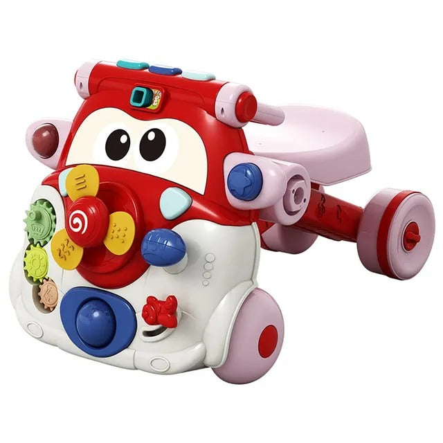 Teknum 3-in-1 Baby Walker, Kids Cycle & Scooter – Red